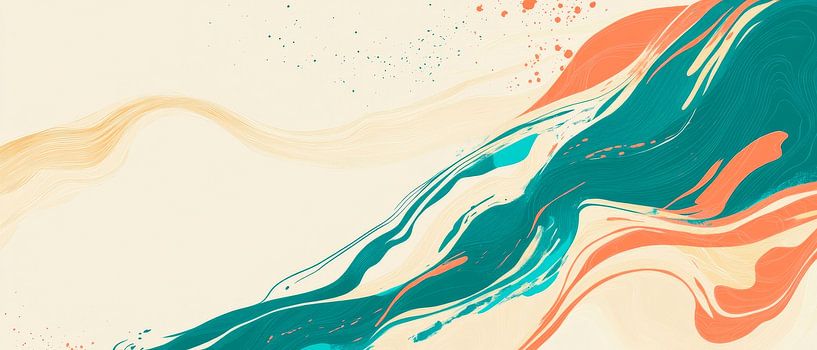 Colourful abstract wave patterns by Poster Art Shop