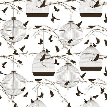 Vogels en kooien van Richard Laschon