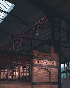 Zonsopkomst op Haarlem station van Mick van Hesteren