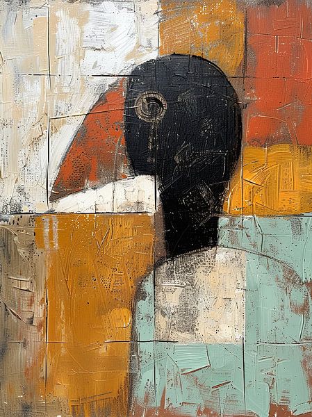 Bird by Abstract Painting