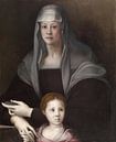Porträt von Maria Salviati de' Medici mit Giulia de' Medici, Jacopo da Pontormo von Meesterlijcke Meesters Miniaturansicht