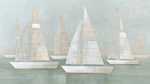 Segelboote in ruhigen Gewässern