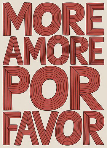 More Amore Por Favor Typografie Ontwerp