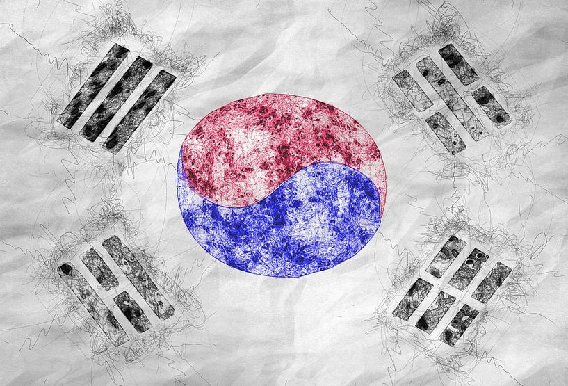 Koreanische Flagge von Grüntyers .
