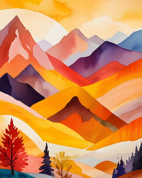 Montagnes chaudes d'automne par Kintsugi99 