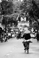 Cyclist in Hanoi, Vietnam