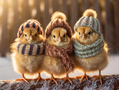 Three little chicks by Ans Bastiaanssen