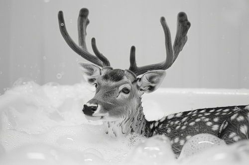 Deer in the bathroom - An enchanting bathroom picture for your WC