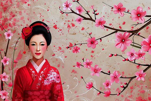 schilderachtig Japanse vrouw