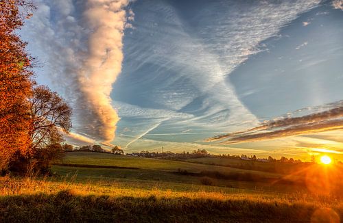 Zonsopkomst tijdens de herfst in Simpelveld