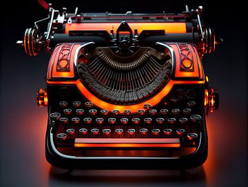 Neon Typewriter_1 van Bianca Bakkenist