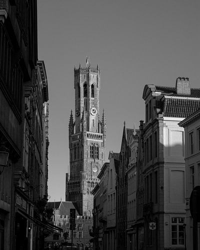 Zwart wit van Belfort in Brugge