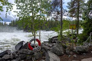 Een krachtige stroomversnelling, Zweden van Edwin Kooren