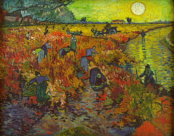 Vincent van Gogh - Rode wijngaarden bij Arles, 1888