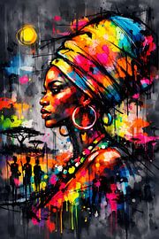 Neon African Queen – L'énergie d'un patrimoine haut en couleur sur ButterflyPix