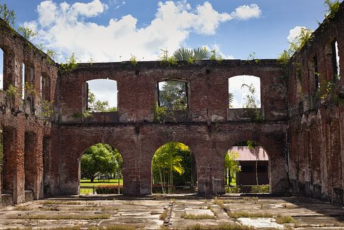 Ruine in Paramaribo hoofdstad van Suriname.