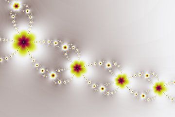 Art mathématique - peinture fractale avec motif floral sur MPfoto71