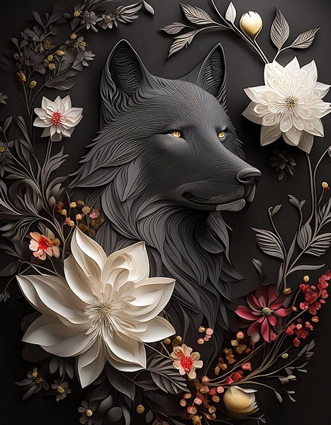 Portrait Wolf von Reiner Borner