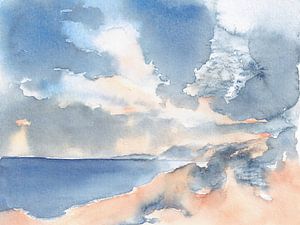Wolken an der Mittelmeerküste