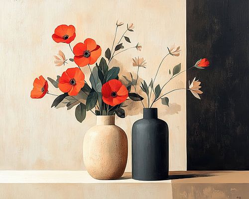 Elegance in Red and Black