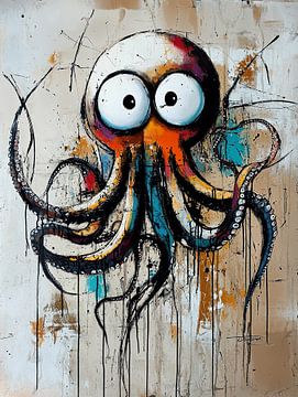 Octopus van Blikvanger Schilderijen