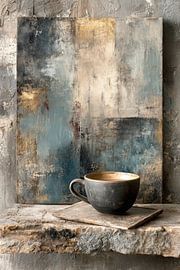 Dark still life in Earth tones and Blue grey, minimalism by Joriali Fine Art