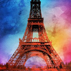 Eiffel Tower Pop Art von Stephen Chambers