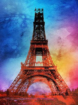 Eiffel Tower Pop Art von Stephen Chambers