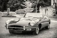 Jaguar E-Type Roadster in zwart en wit van Sjoerd van der Wal Fotografie thumbnail