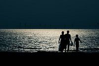 Silhouette Photographie Famille Bord de mer Pays-Bas