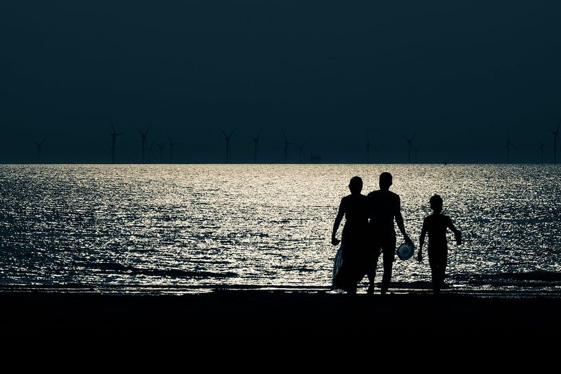 Silhouet Fotografie Familie Kust Nederland van Martijn Jebbink Fotografie