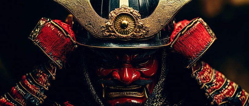 Samurai im traditionellen Rüstungsstil von Poster Art Shop