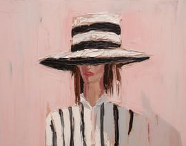 Femme avec chapeau