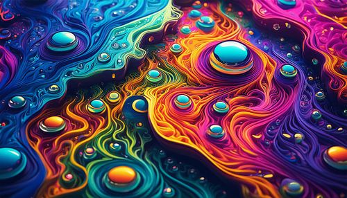 Kunst met kleuren en design