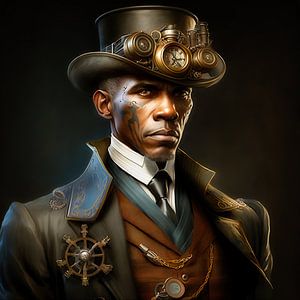 Obama im Steampunk-Stil
