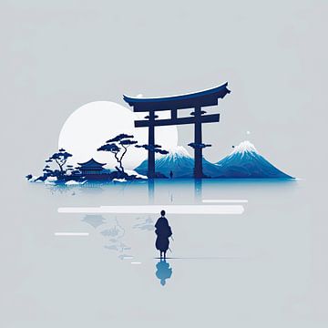 The splendour of Japan in one minimalist portrait by Vlindertuin