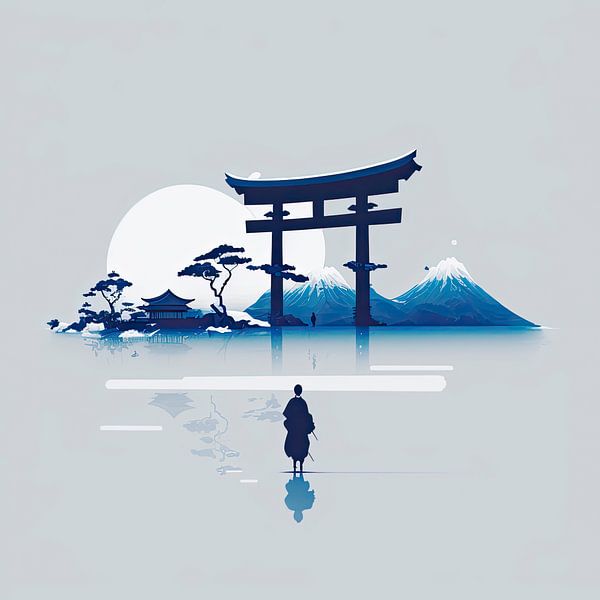 La splendeur du Japon en un portrait minimaliste par Vlindertuin