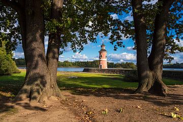 Vuurtoren bij kasteel Moritzburg in Saksen