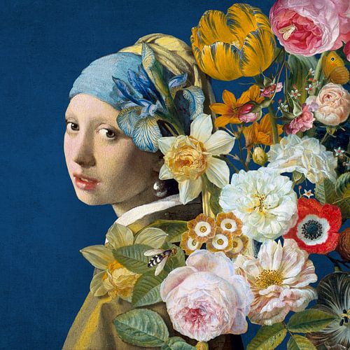Meisje met de Parel - So Much Flowers Edition by Marja van den Hurk