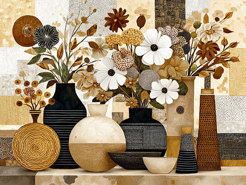 Flower Vases by Eye catching paintings