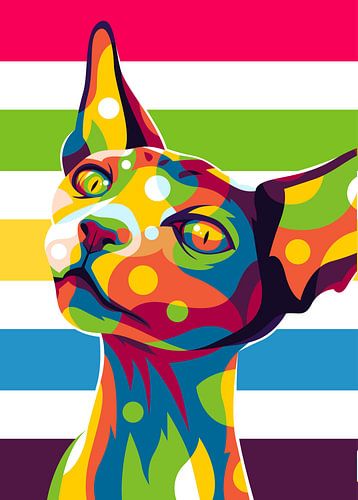 Sfinks portret in Pop Art stijl