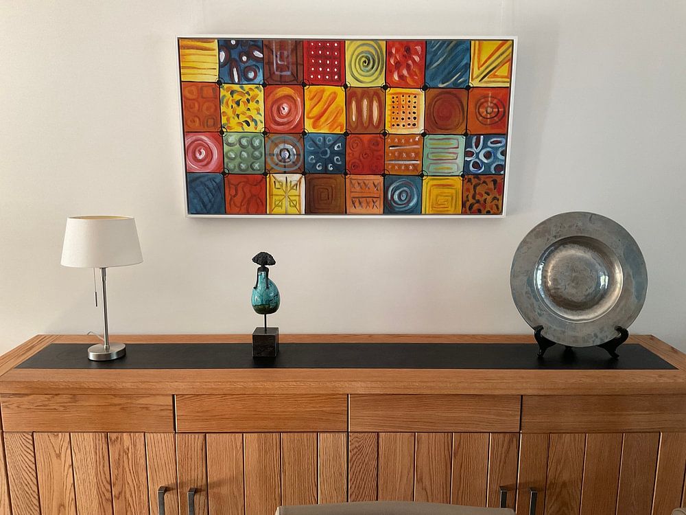 Abstract kleurrijk schilderij | Abstract 848  van Kunst Kriebels 