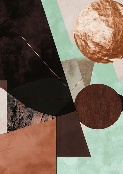 Geo-Collage in Erdtönen von Niklas Maximilian