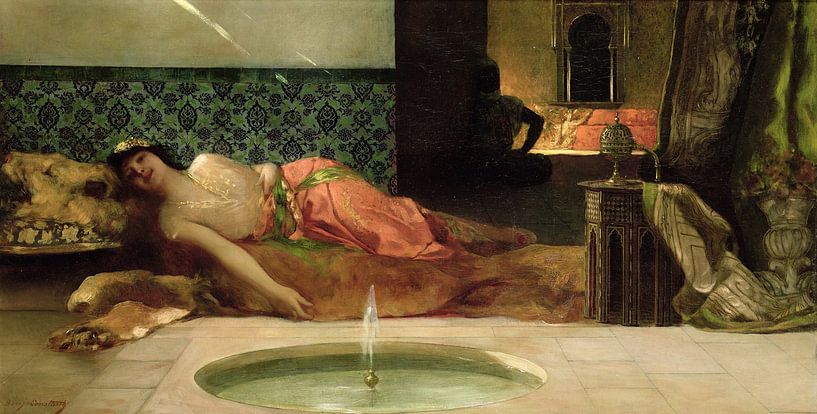 Benjamin Constant,Een Odalisque in een Harem van finemasterpiece