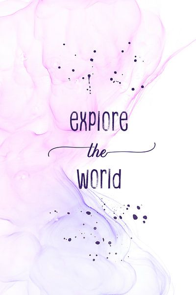 Explore the world | floating colors van Melanie Viola