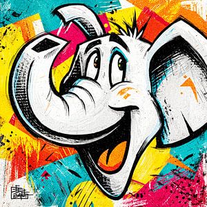 Éléphant Pop Art n° 3