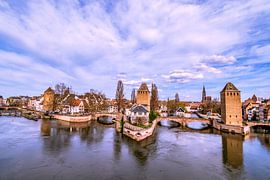 FRANCE : VIEW ON PONTS COUVERTS - STRASBOURG by Photoart-Naegele