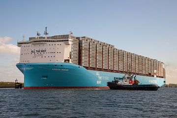 Container ship Adrian Maersk by scheepskijkerhavenfotografie