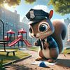 Eichhörnchen-Polizist im Morgendienst von artefacti