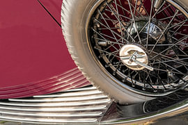 Classic car spare wheel.